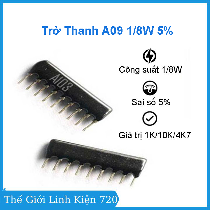 Điện trở thanh a09 1/8w 5%