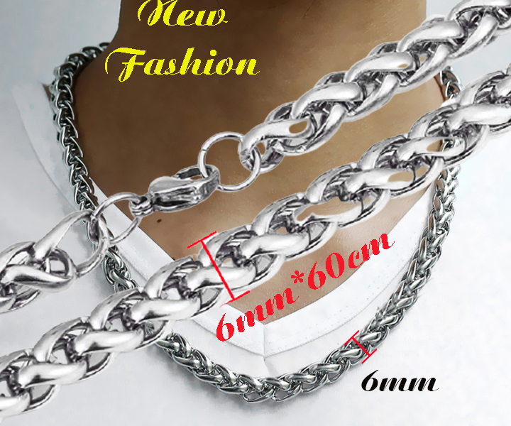 Dây chuyền nam inox kiểu bông dừa 6 ly đẹp, không đen, chuẩn thời trang