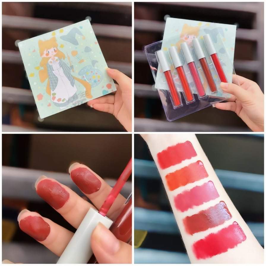 Set 5 Son VONGEE , Son Kem Siêu Lì Lâu Trôi