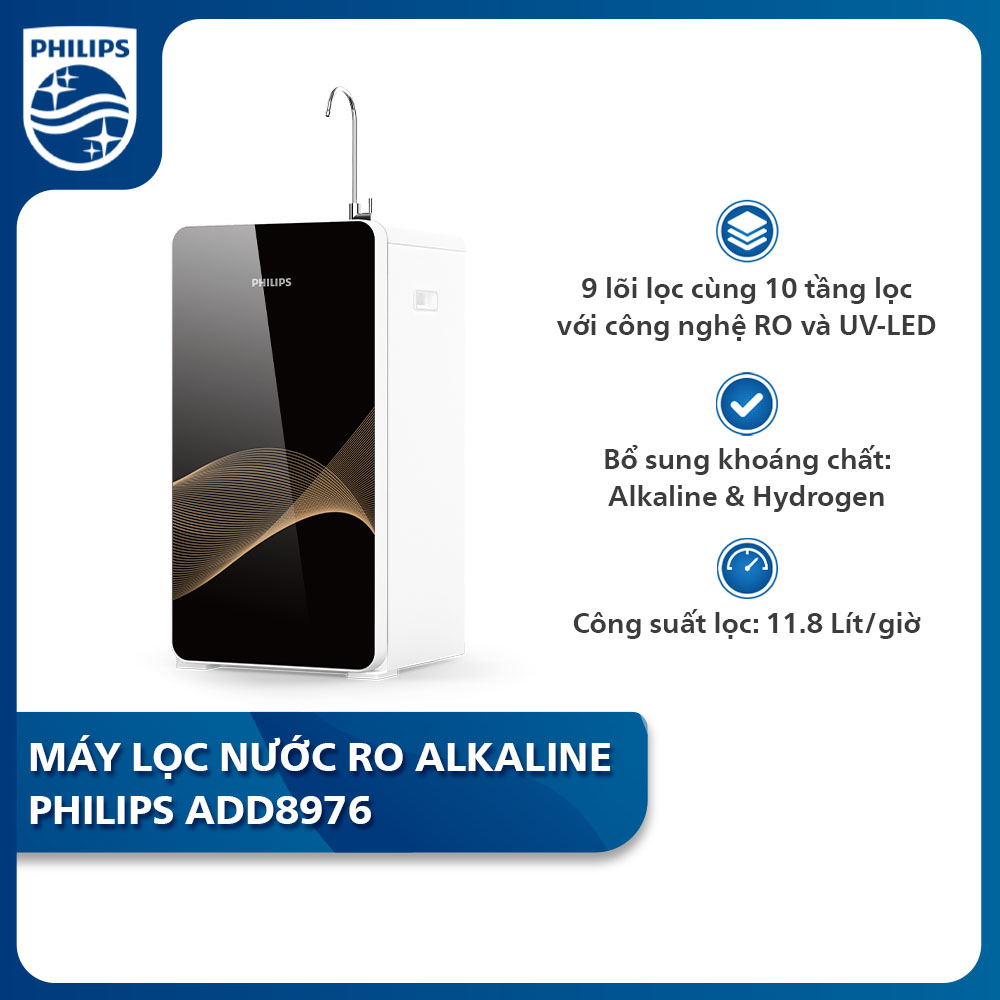 [Trả góp 0%] Máy lọc nước RO Alkaline Philips ADD8976/ADD8970