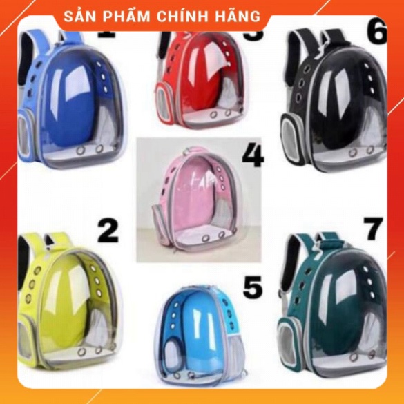 Balo Phi Hành Gia Trong Suốt Vận Chuyển Thú Cưng Chó Mèo Kèm Thảm Lót Của