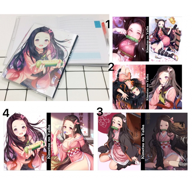 Sổ viết kamad nezuko kimetsu no Yaiba dày 10x15cm
