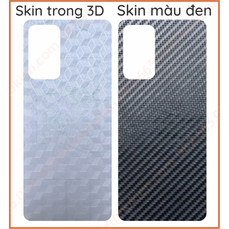 Miếng dán mặt lưng skin carbon Xiaomi redmi Note 11 / Note 11s 4G / Note 11 pro / Note 11 pro 5G