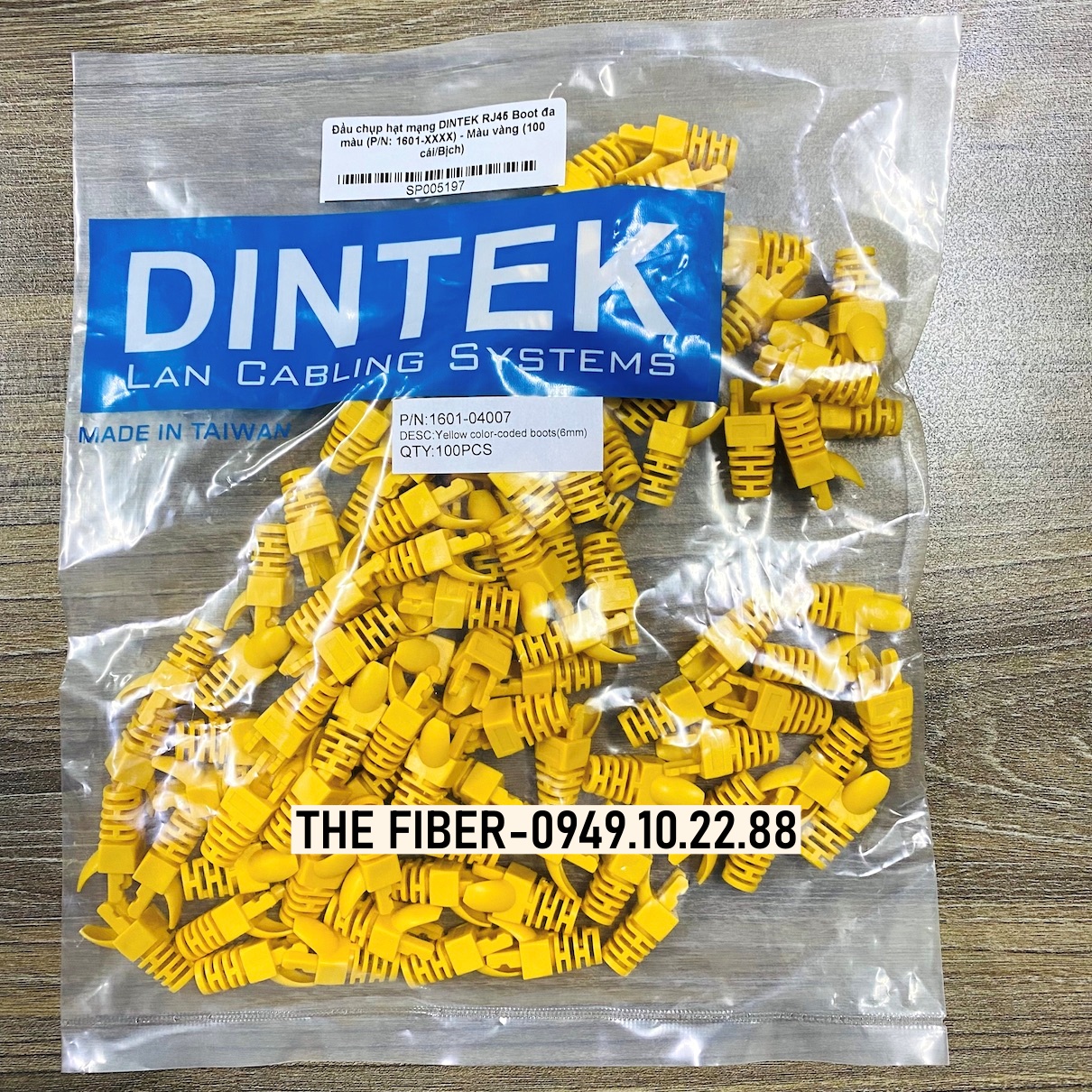 Đầu chụp hạt mạng DINTEK RJ45 Boot đa màu (P/N: 1601-XXXX) - Bịch 100 cái