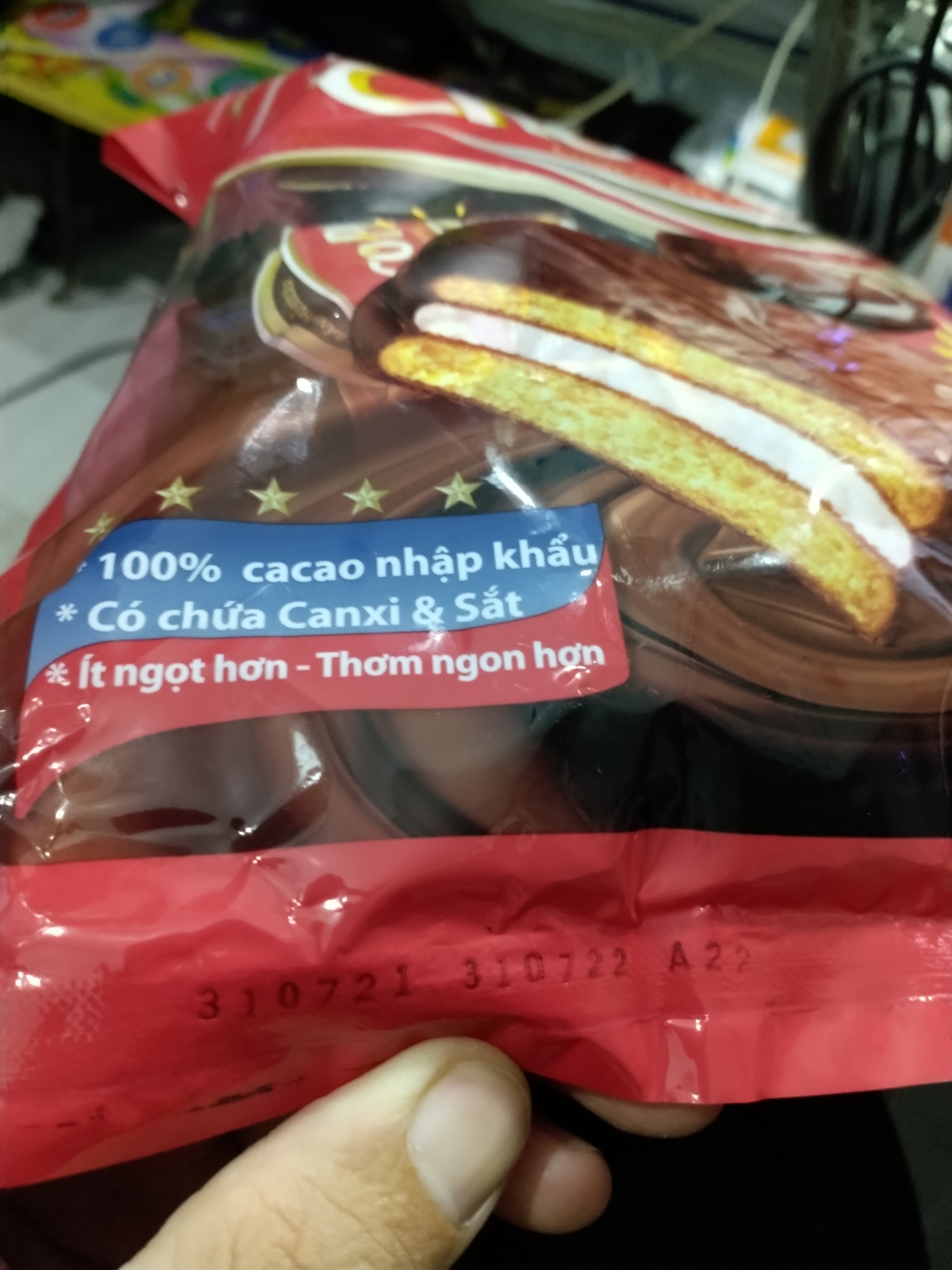 Bánh socobai kem Choco PN gói 216g (12 cái)