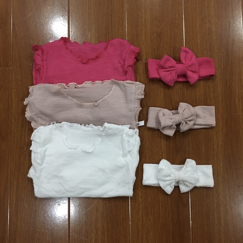 [Bèo Nhún] Bộ kèm turban cho bé mã 35048