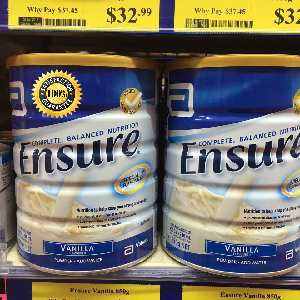 Sữa Ensure Úc 850g Vị Vani