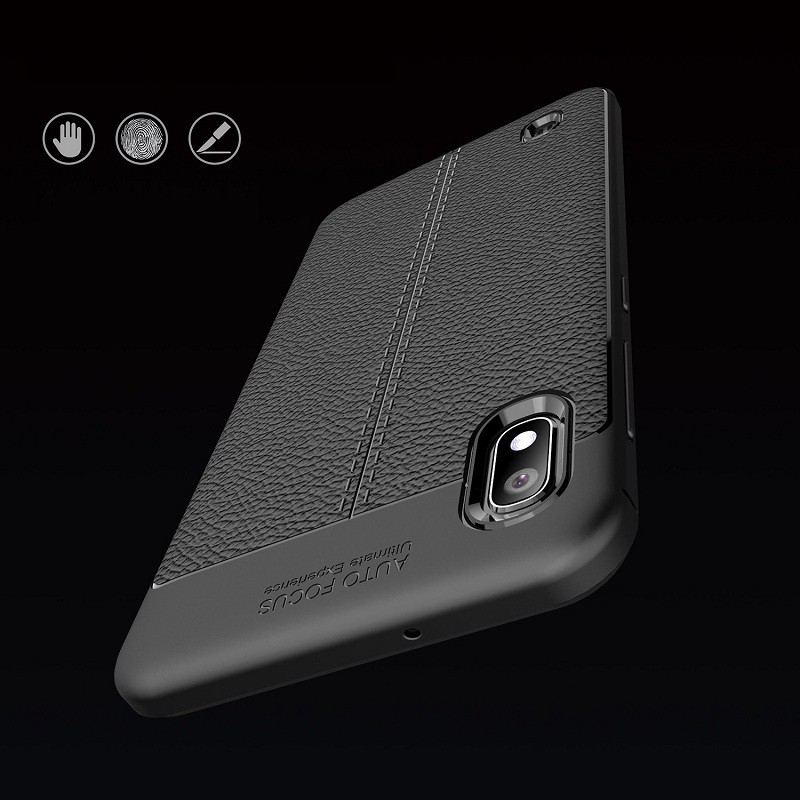 Ốp lưng dành cho Samsung Galaxy A10 Auto focus giả da silicon cao cấp