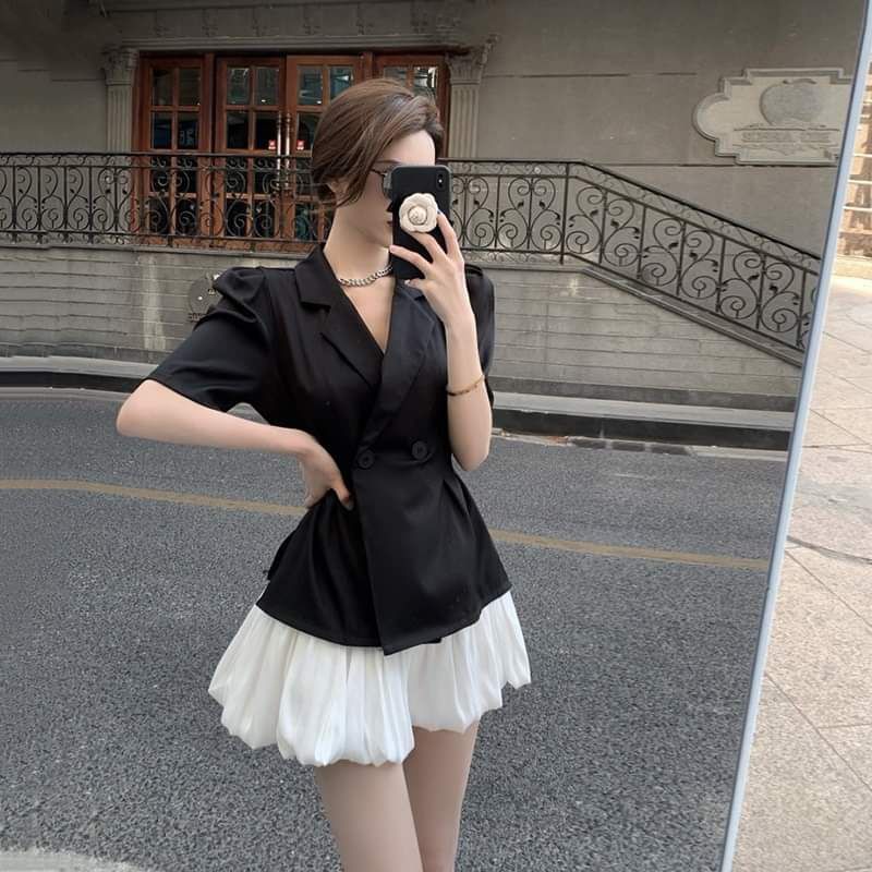 [HCM]Set Vest Kèm Chân Váy Siêu Hot 2021
