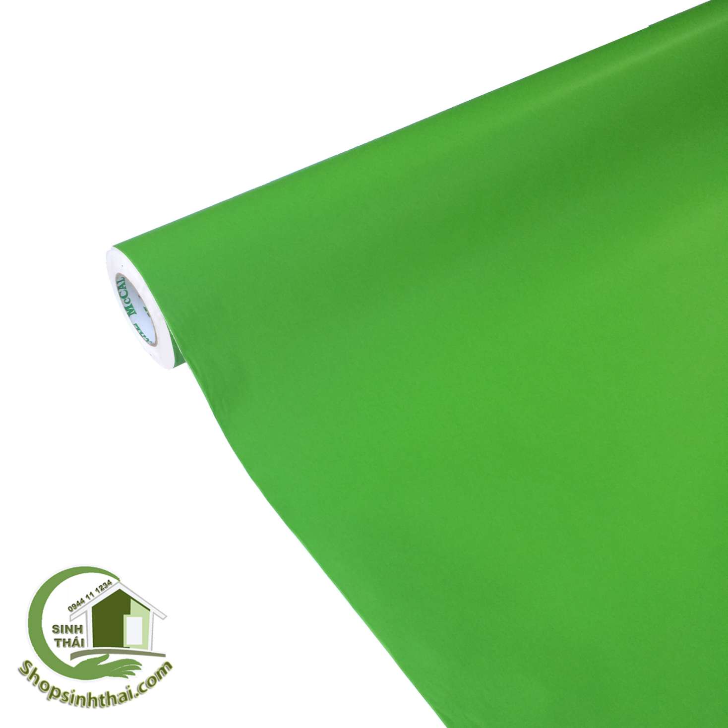 Giấy dán tường màu xanh lá cây nhạt - [ 50cm x khổ 120cm ] cắt liền thành 1 tấm tùy theo số lần đặt
