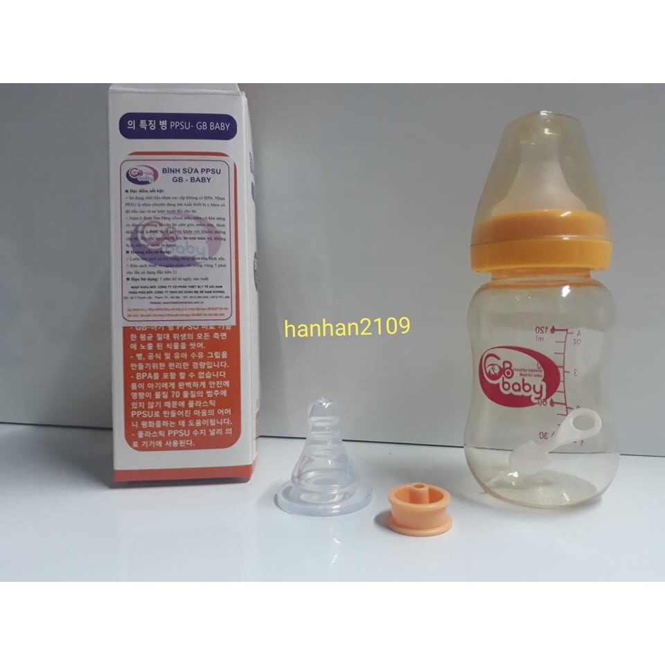 Bình sữa Gb Baby PPSU 120ml/ bình sữa cổ hẹp