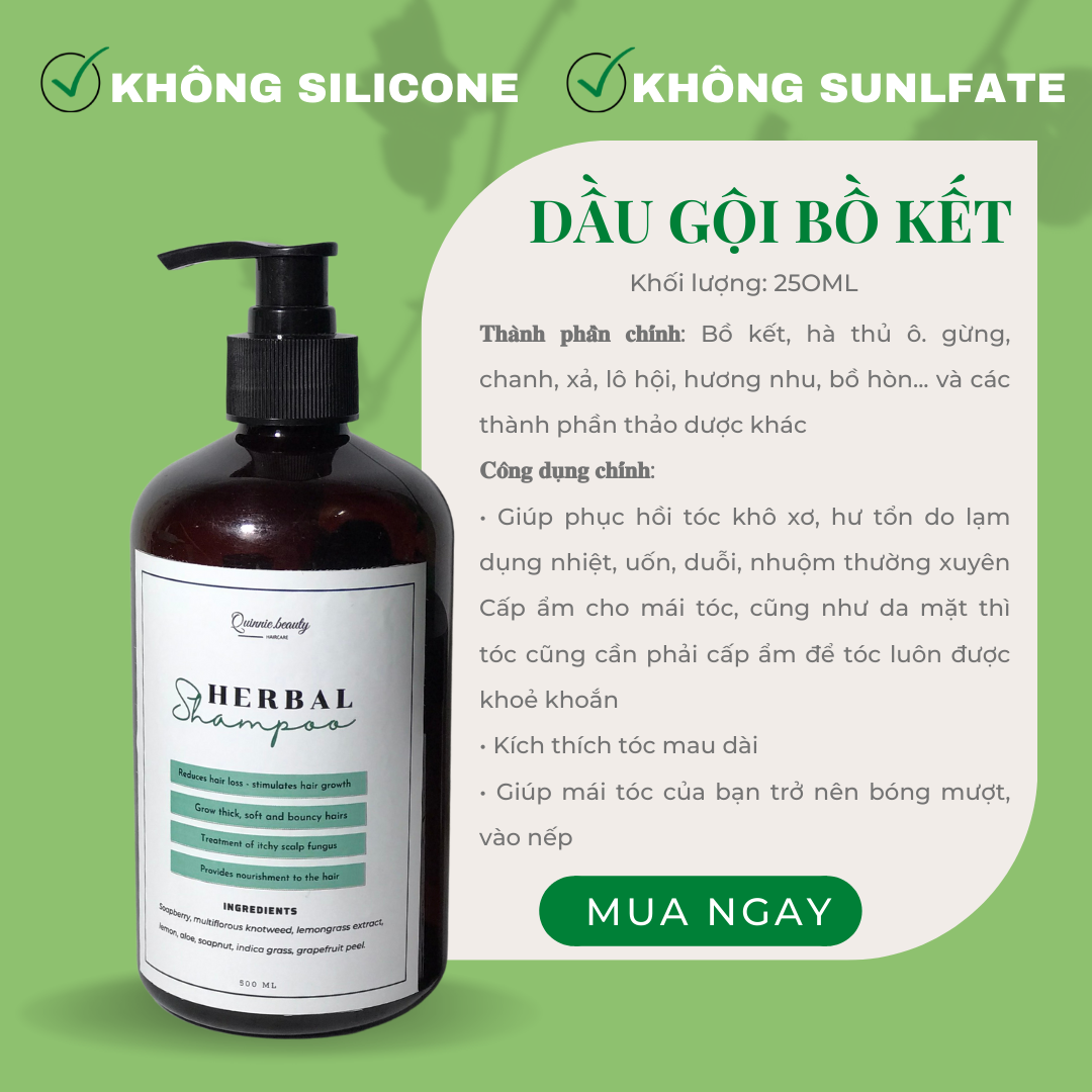 DẦU GỘI BỒ KẾT- GIẢM RỤNG TÓC & KÍCH THÍCH MỌC TÓC- 250ML