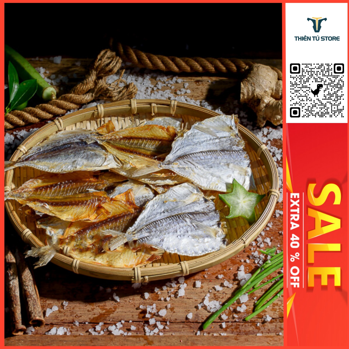 Khô cá chỉ vàng loại hảo hạng ,đặc sản cà mau,Cá Chỉ Vàng rút xương loại 1, thịt dai, ngọt và thơm Thiên tú store