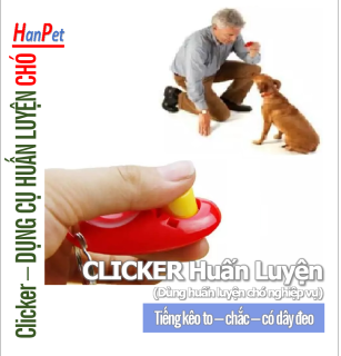 HP- Clicker còi nhựa nút bấm huấn luyện chó Loại tốt Cho chó làm quen với thumbnail