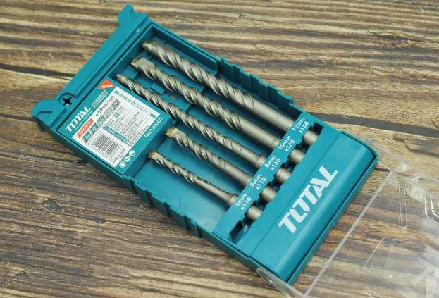 Bộ mũi khoan bê tông đầu gài sds 5 chi tiết total tac190501