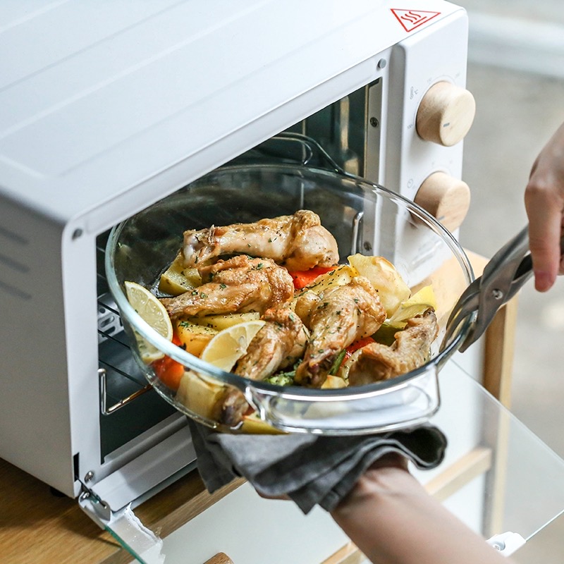 Âu thố thủy tinh có nắp màu trắng đủ size