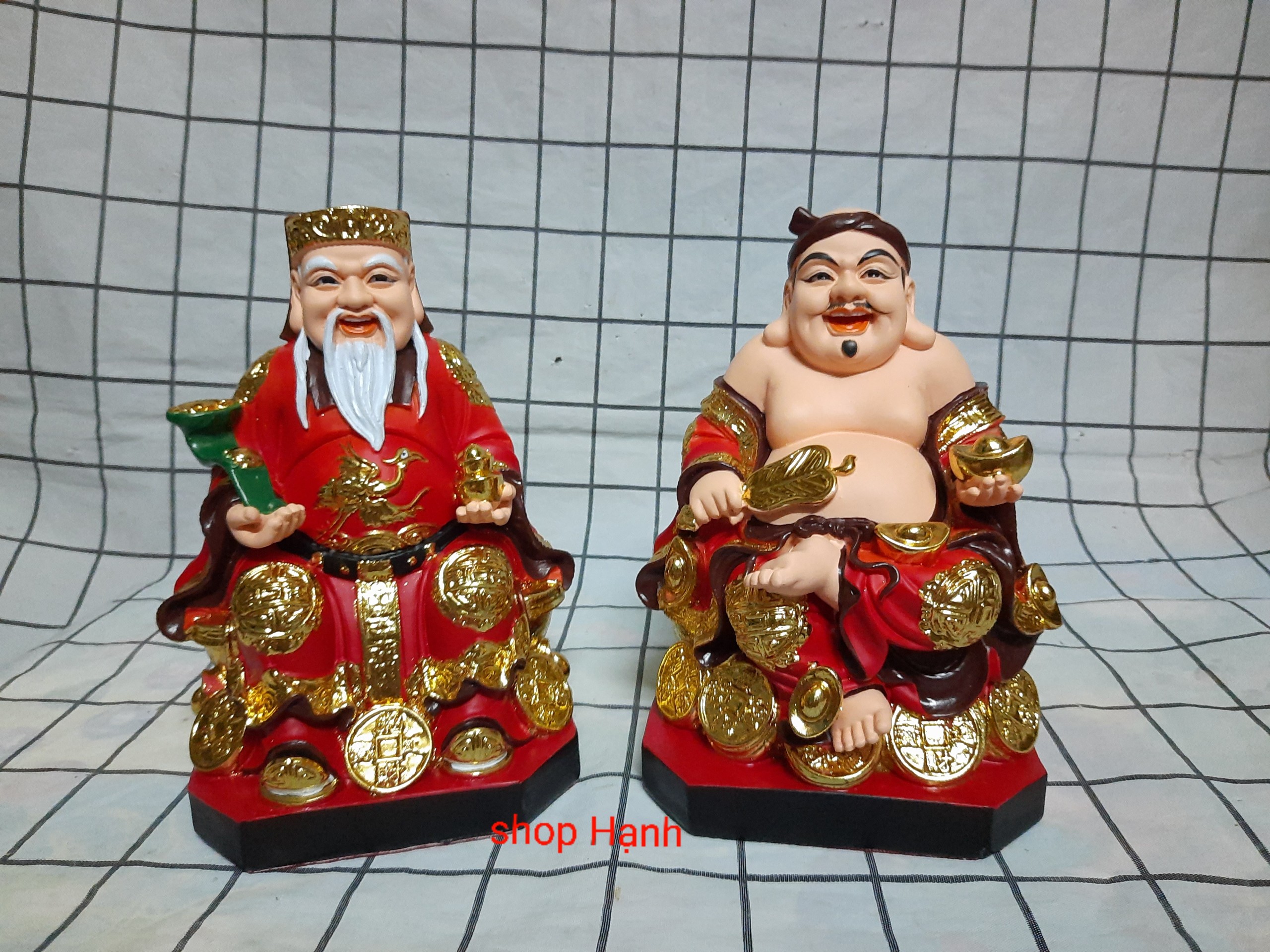 Ông Địa Thần Tài đế vuông cao cấp