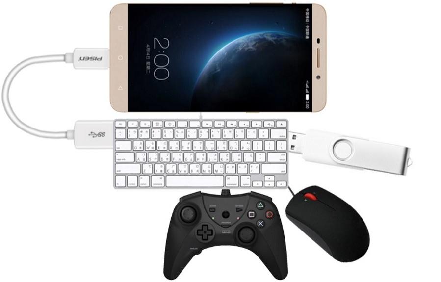 [HCM]Cáp OTG PISEN Cổng TYPE C 15CM - BH 3 tháng 1 đổi 1 - Hoàng Yến Computer