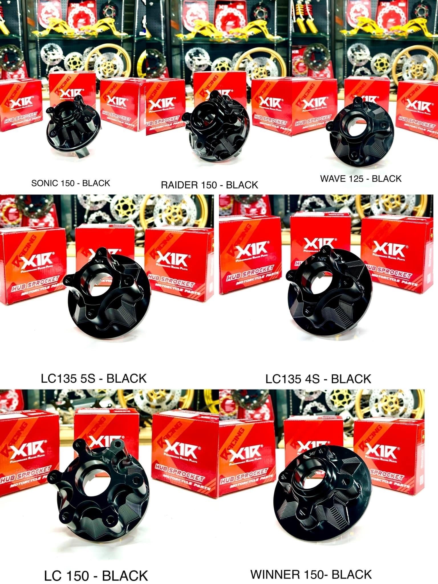 Cùi đĩa CNC X1R màu đen: Exciter, Winner, Sonic, Wave, Sirius, Raider fi, satria đồchơixe