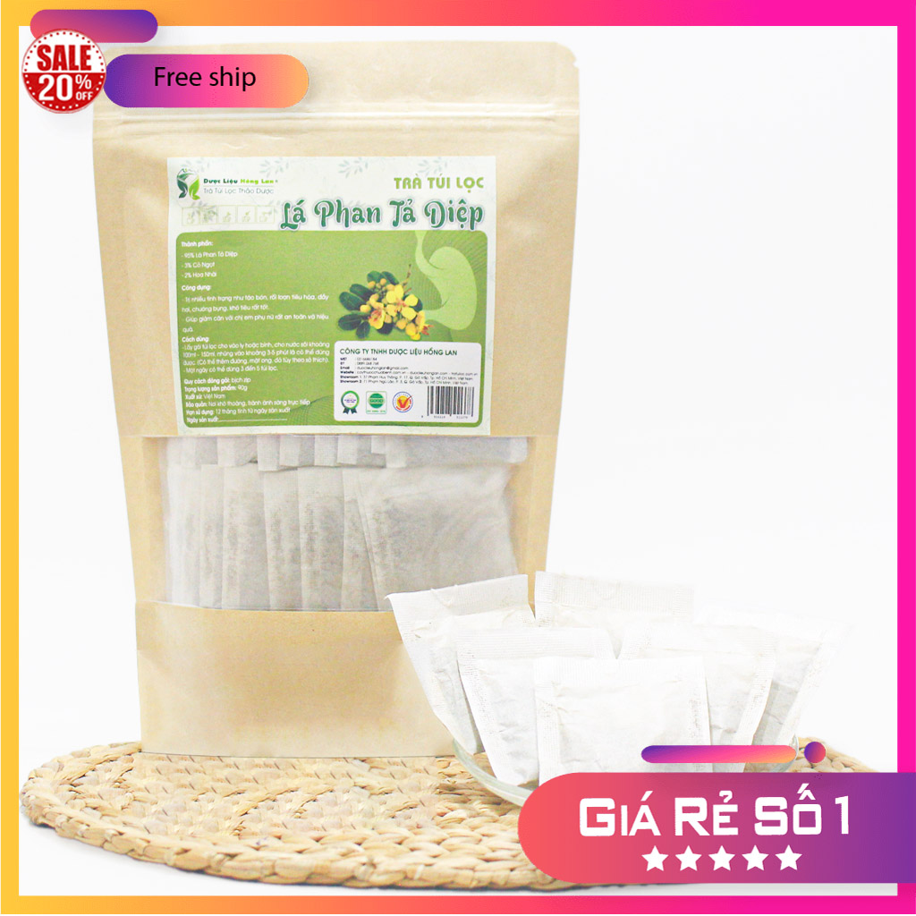 Combo 5 bịch zip trà Túi Lọc Lá Phan Tả Diệp 450g