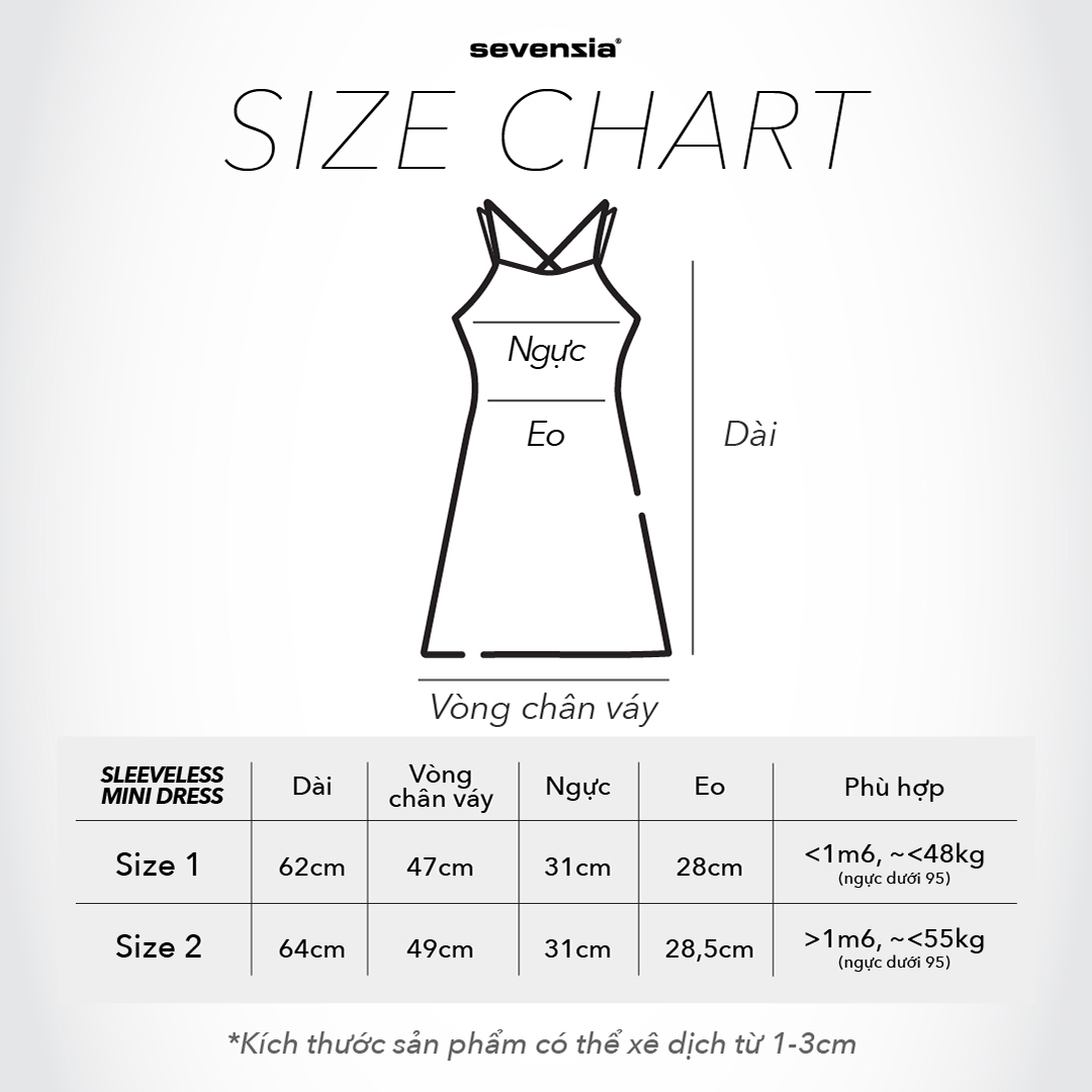Đầm ngắn SLC dây chéo (mini dress) - Đen
