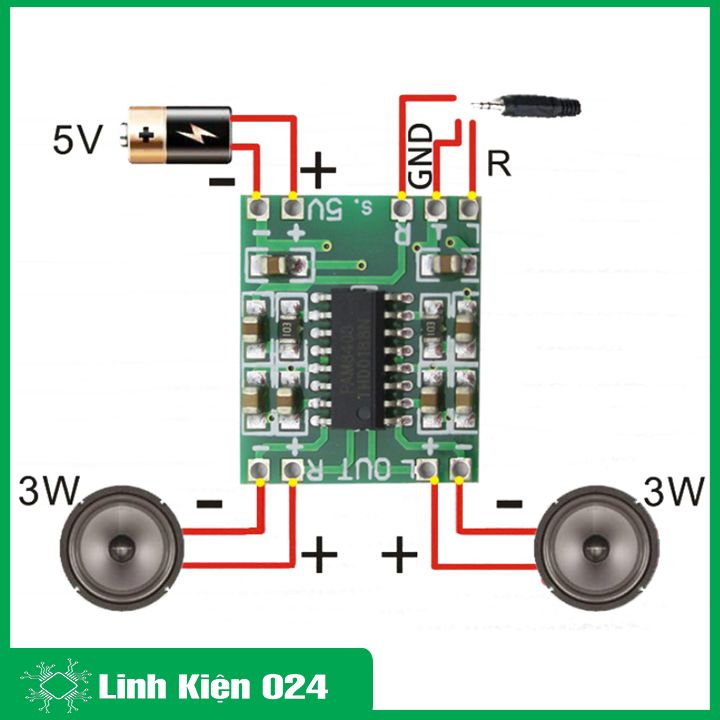 Module khuếch đại âm thanh 2X3W 5V