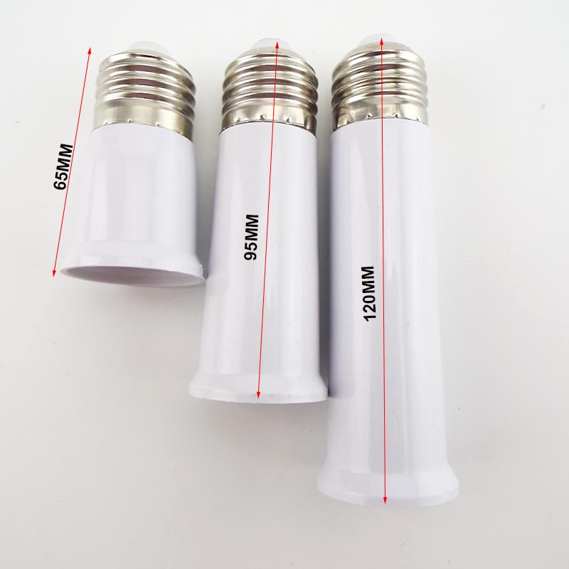 QKKQLA 6 size Flexible LED Light Bulb Base E27 to E27 extension extender adapter AC power Socket Screw Holder Converters Lamp Adapter