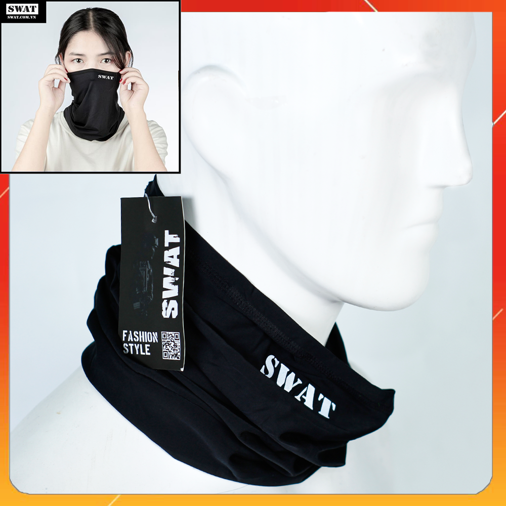 Khăn ống đa năng đi phượt swat FREESHIP Hàng Cao Cấp Loại 1 (4 Màu) - khăn đa năng đen trơn