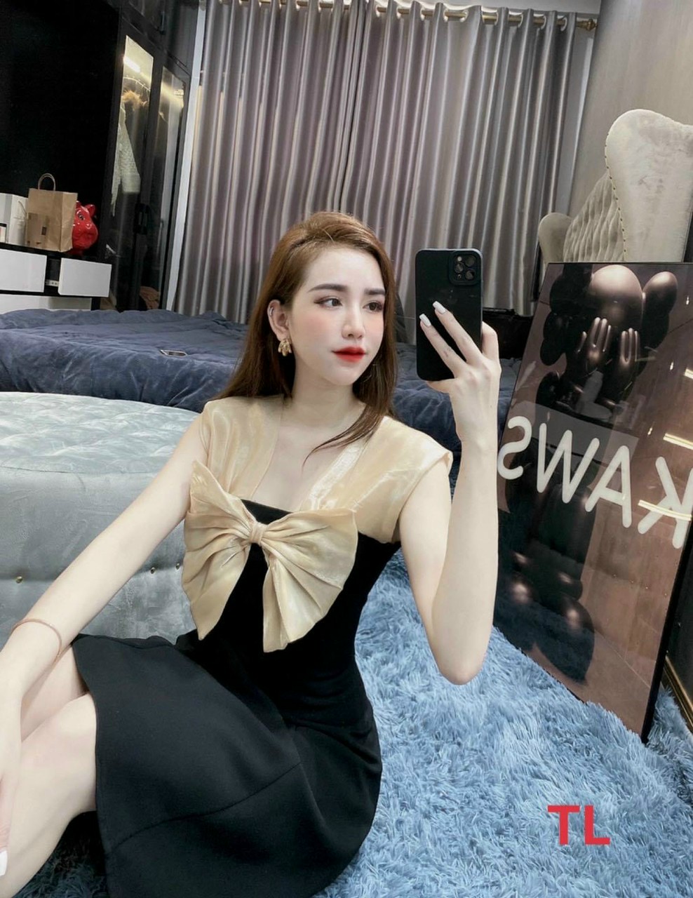 Đầm Váy Nữ Nơ Ngực Siêu Xinh