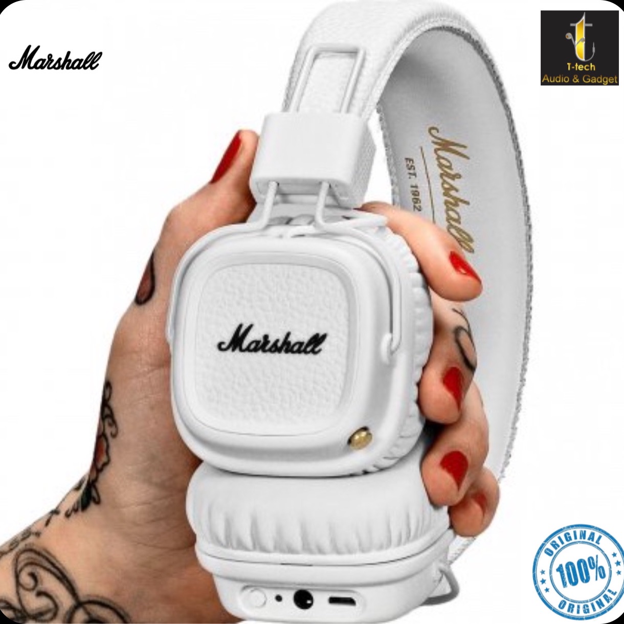 Tai Nghe Marshall Major II Bluetooth ( White)