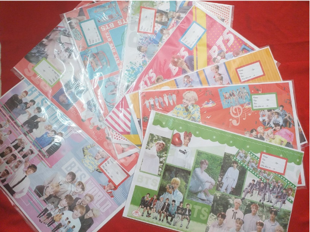 bao vở BTS mẫu mới( 10 tờ/bộ)