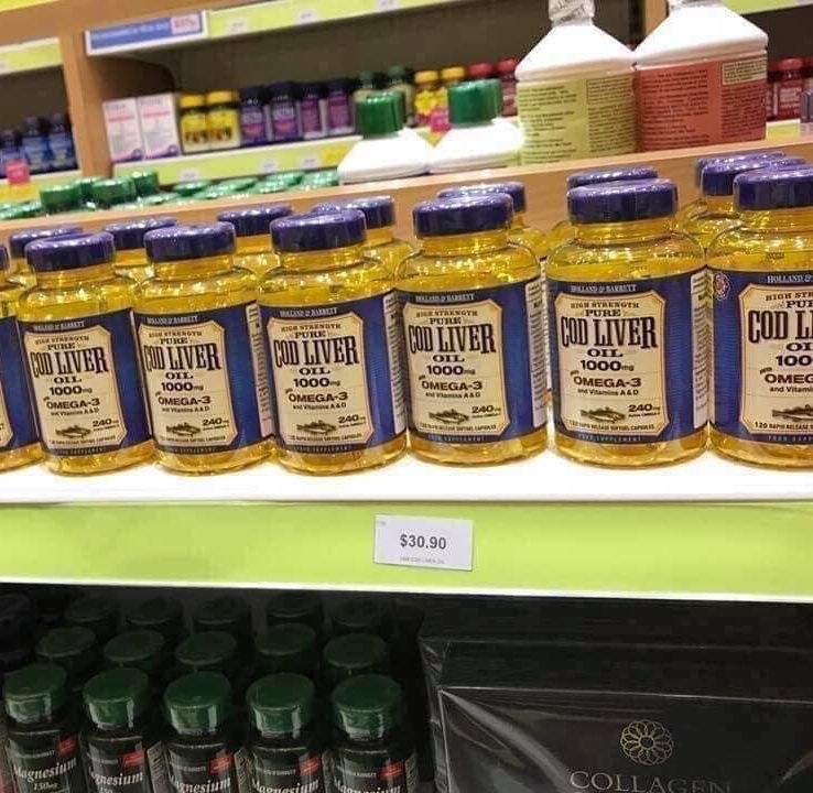Dầu gan cá tuyết Cod Liver 1000mg lọ 120 viên