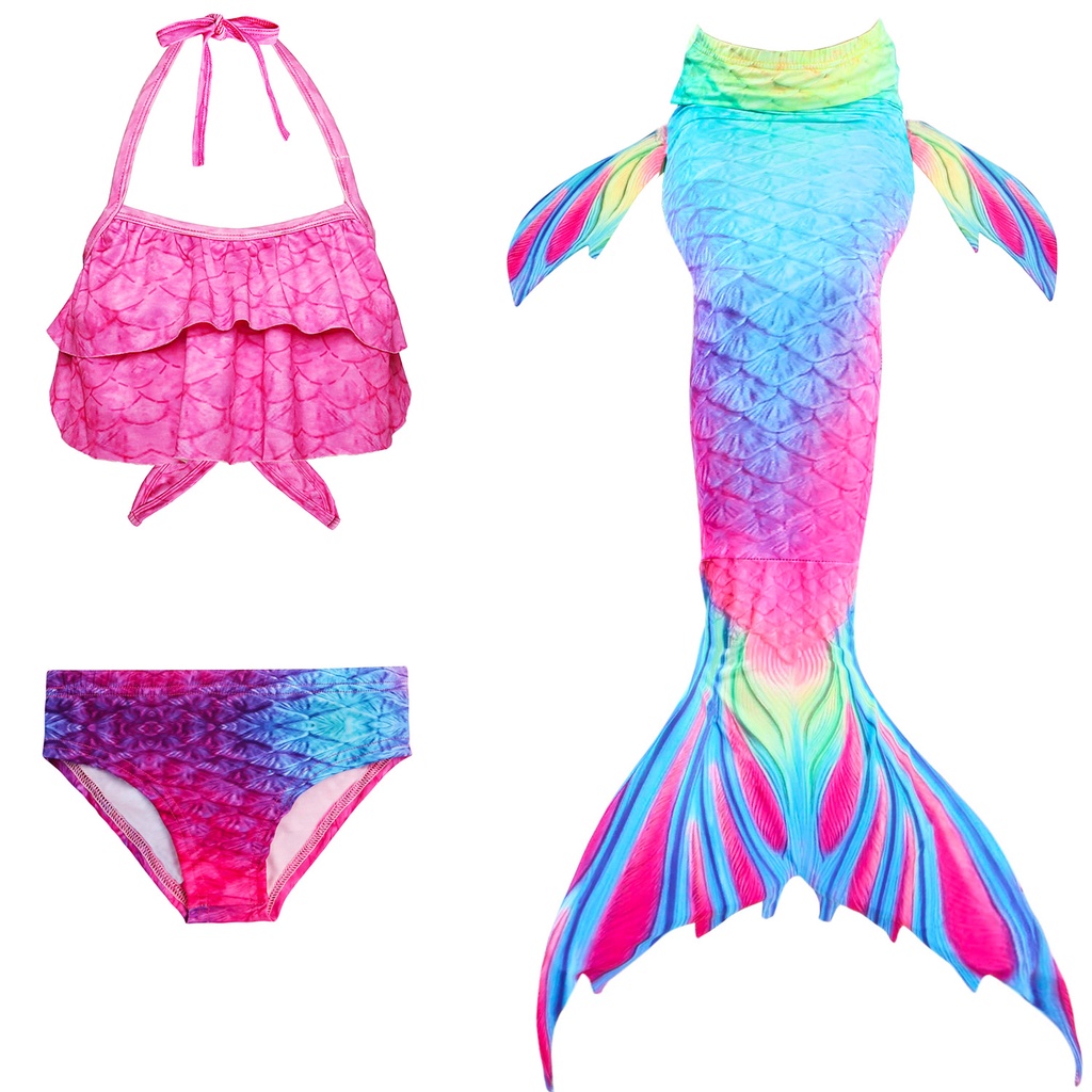 Áo tắm hóa trang nàng tiên cá cho bé gái đi biển, đồ bơi xinh xắn dễ thương E1363