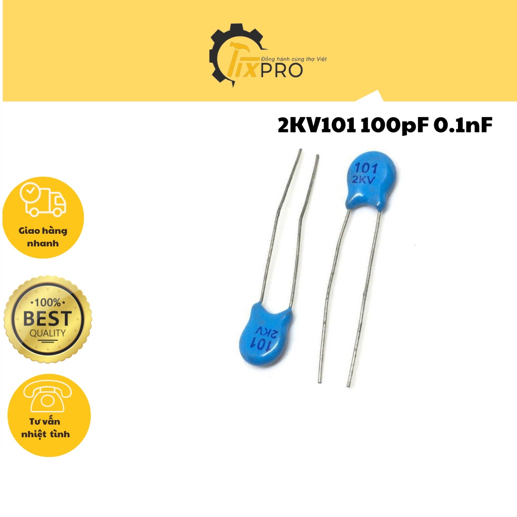 Tụ cao áp 2KV101 100pF 0.1nF 2000V ( 10 chiếc )