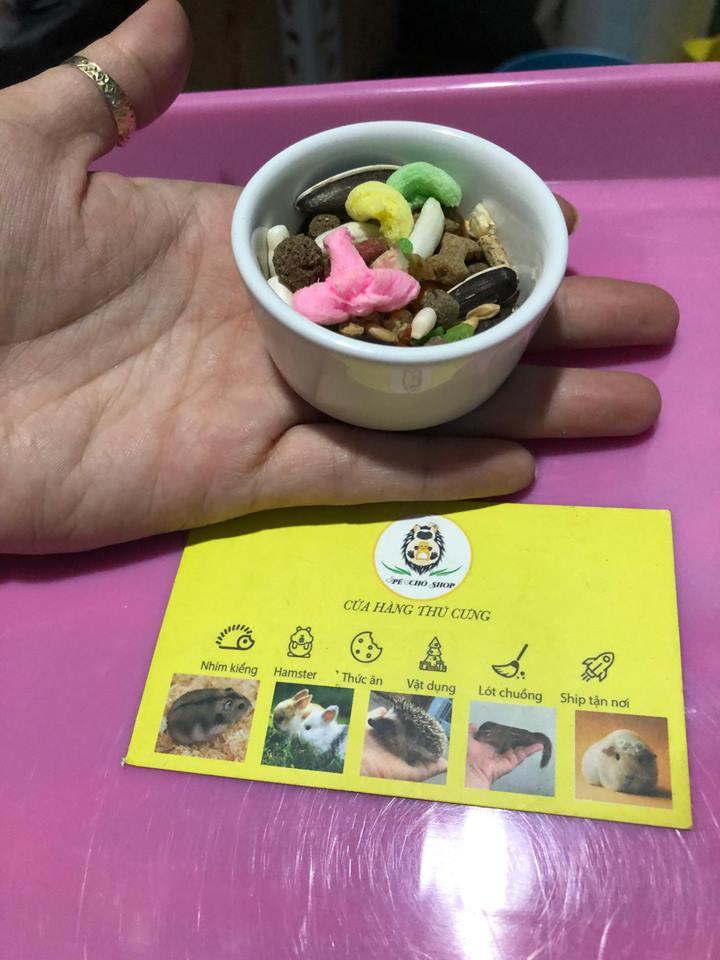 [HCM]Chén sứ đựng thức ăn cho thú cưng nhỏhamster.
