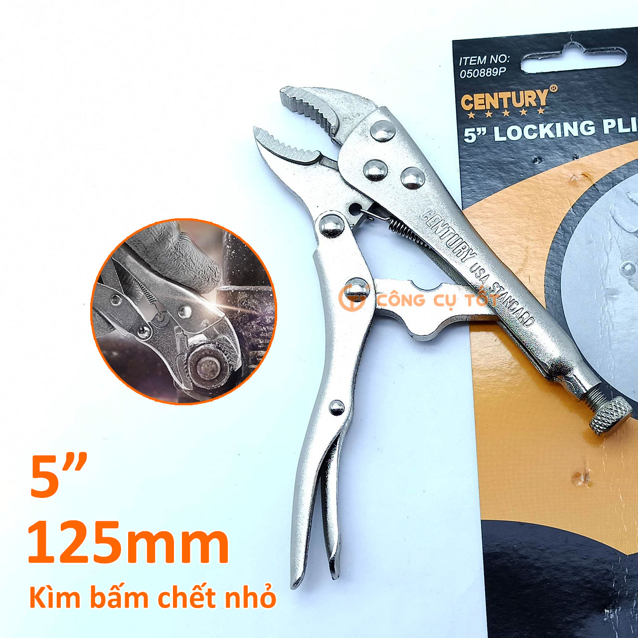 Kìm bấm chết xi trắng 5" century 050889p