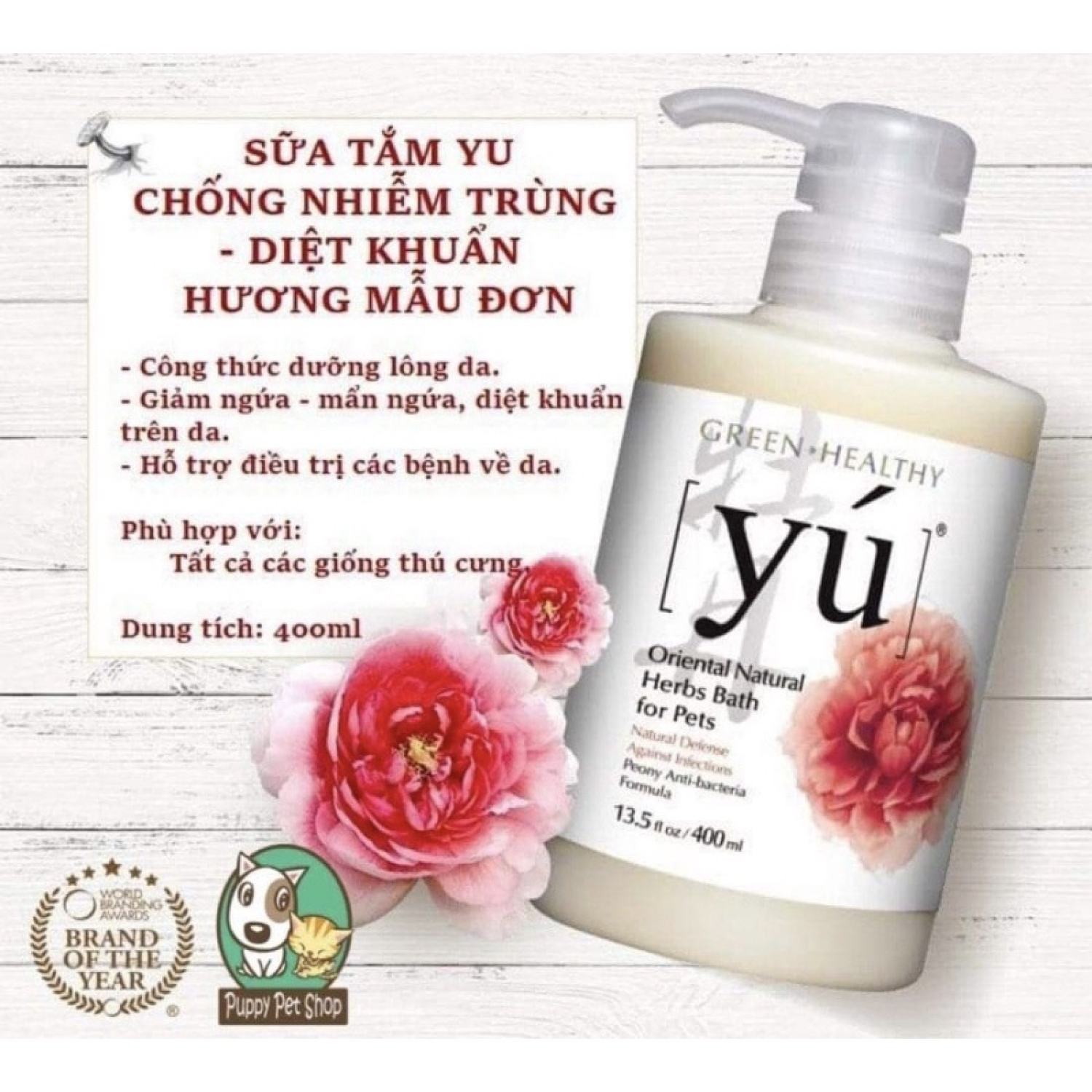 [ 100ml dùng thử ] Sữa tắm Yú cao cấp cho chó mèo