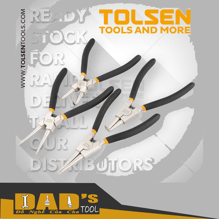 BỘ 4 CÂY KỀM PHE 7''/180mm TOLSEN 10097