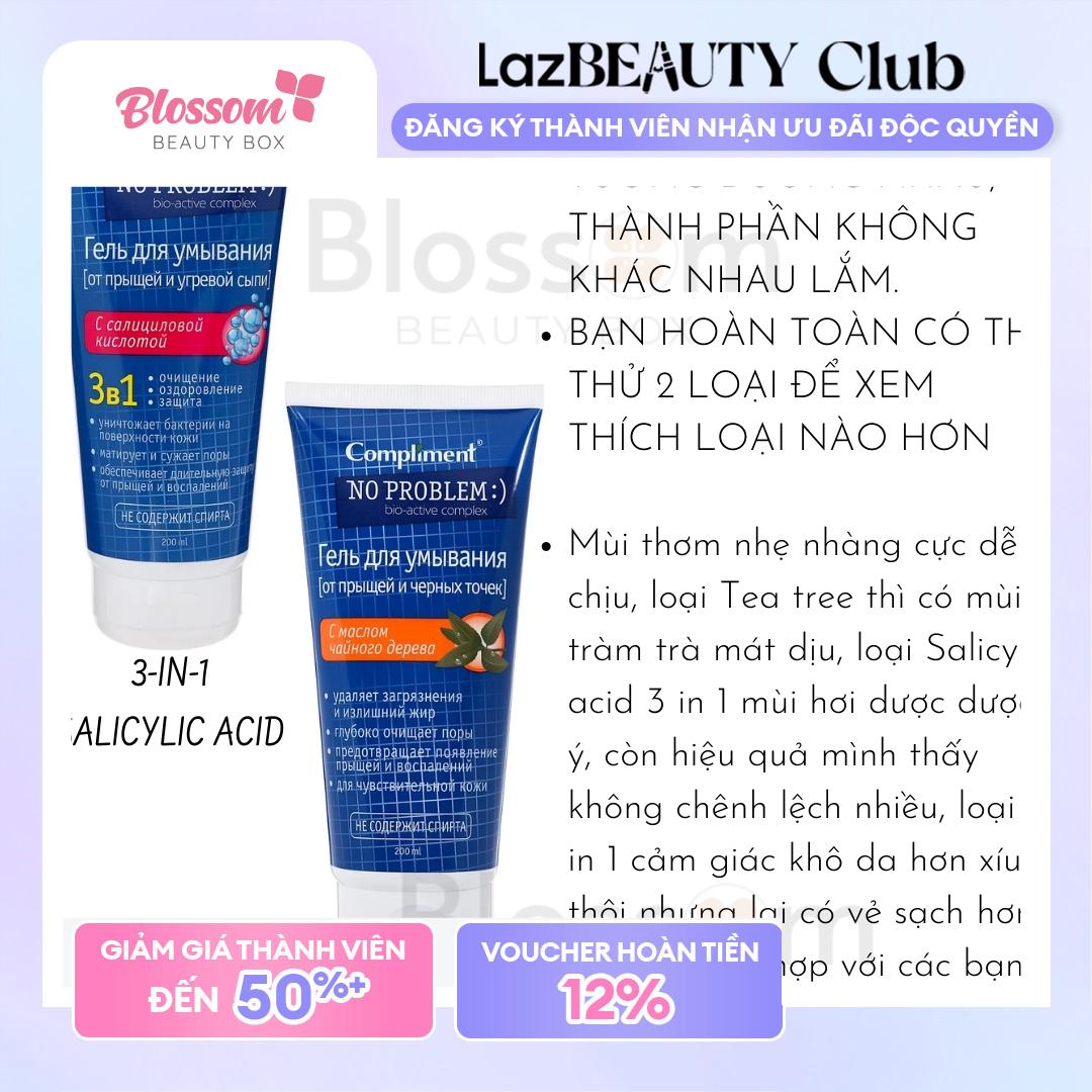 [Blossom] SỮA RỬA MẶT NO PROBLEM COMPLIMENT 200ML