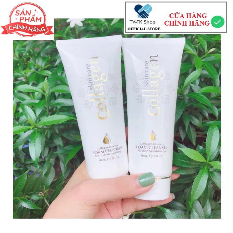 Bộ 2 Tuýp Sửa Rửa Mặt Trắng Da Collagen Skin Care Facial Hàn Quốc - Mẫu mới