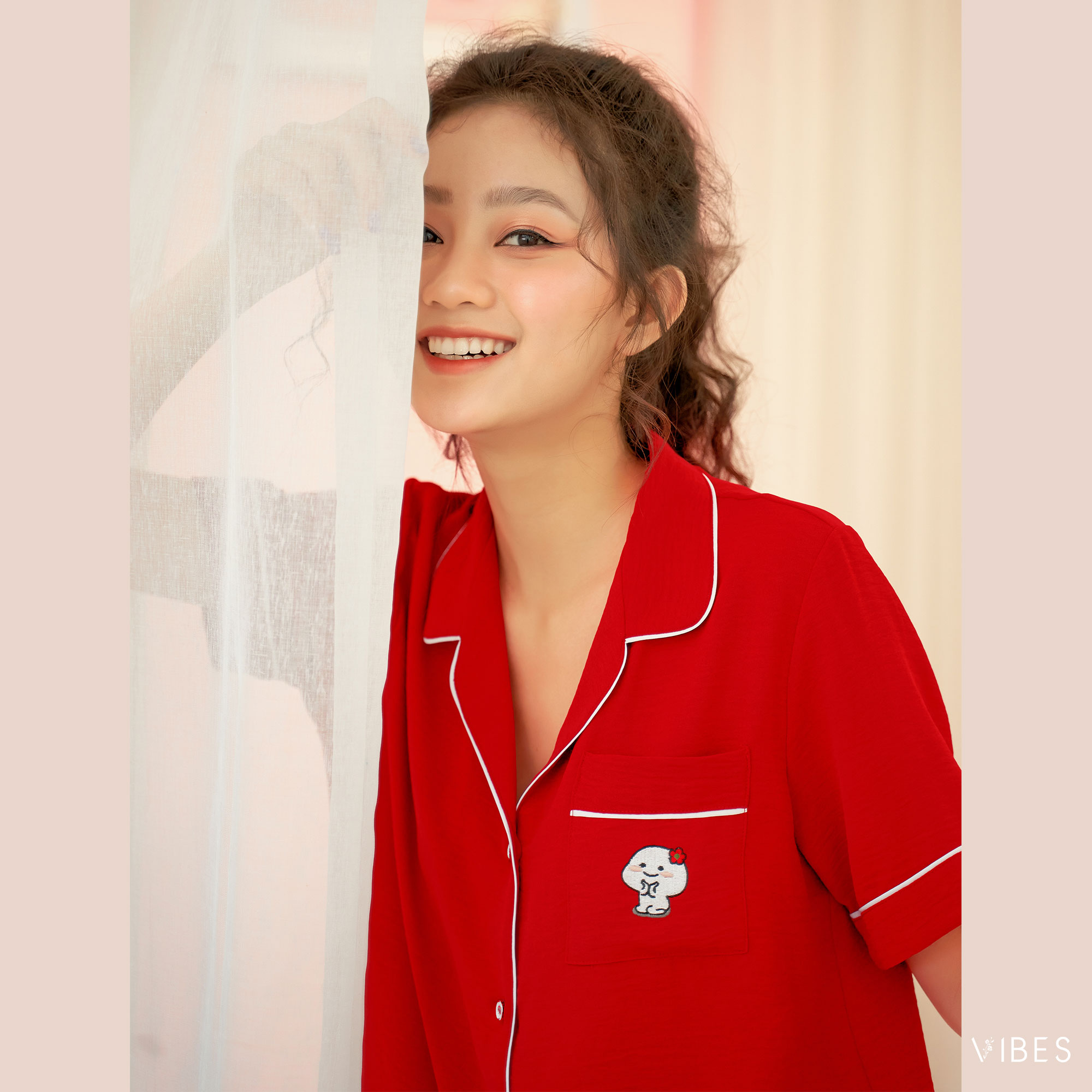 VIBES Pijama ngắn Meme Py Set