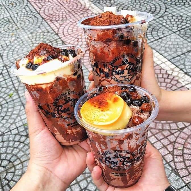 Milo dầm trân châu đường đen Pudding - 5 -7 ly - ăn vặt