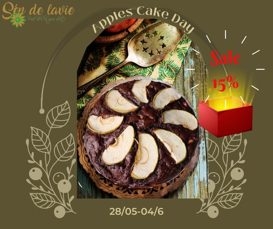 [HCM]Combo làm Bánh Sô cô la Táo - Sén de Lavie - Set bột trộn sẵn, nguyên liệu và vật dụng làm bánh ngon và tiện lợi