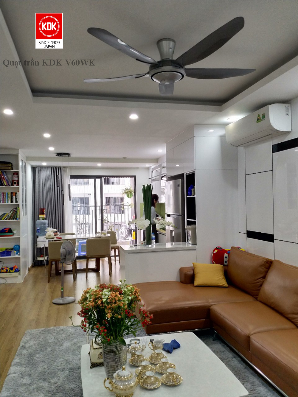Quạt trần KDK V60WK đến từ Nhật Bản