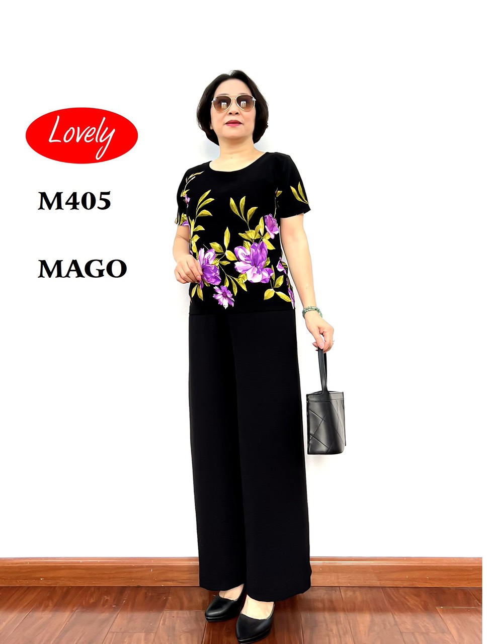 Set bộ Áo cộc tay chất liệu lụa mango cao cấp. Mềm mịn thoáng mát