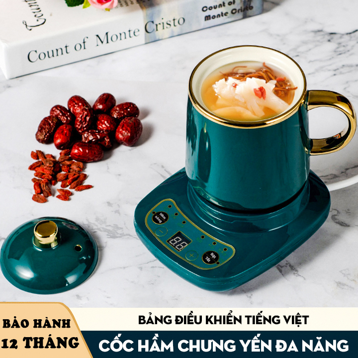 [ BẢO HÀNH 12 THÁNG CHÍNH HÃNG ] Cốc Chưng Yến, Cốc Điện Mini Đa Năng Hầm, Hâm, Ủ Cháo,  Giữ Nóng Thức Ăn, Giữ Nhiệt, Tiện Lợi Cho Các Bạn Công Sở, Có màu xanh và màu hồng - Bảng sử dụng tiếng Việt