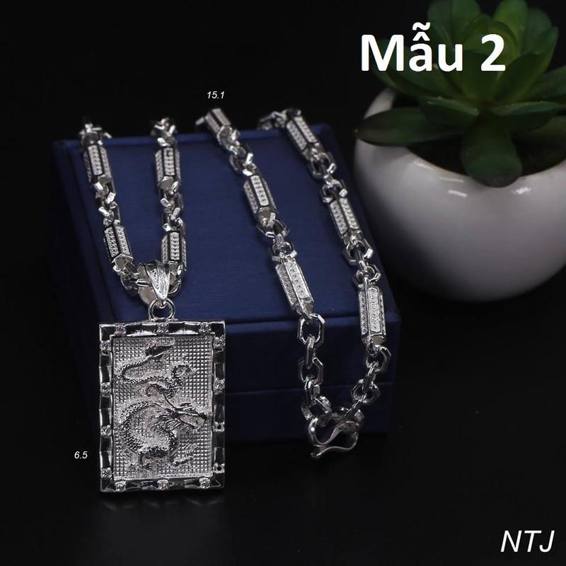 Dây Chuyền Vòng Cổ Nam Bạc 925 Rồng cuộn Uy Quyền
