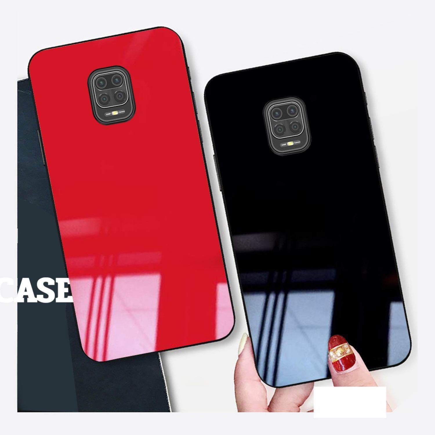 Ốp Lưng Xiaomi Redmi Note 9, Note 9s, Note 9 pro Mặt kính gương sáng bóng cao cấp