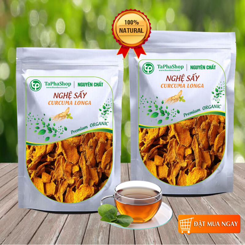 Củ nghệ thái lát sấy khô 1kg - tấn phát