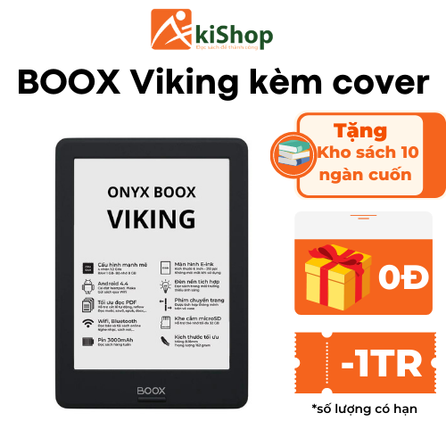 Máy đọc sách Onyx Boox Viking kèm cover